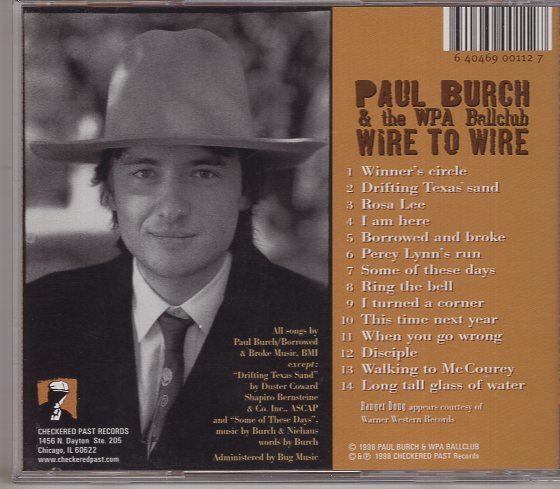 PAUL BURCH & THE WPA BALLCLUB WIRE TO WIRE_画像2