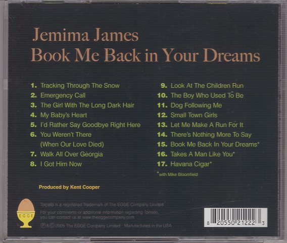 JEMIMA JAMES BOOK ME BACK IN YOUR DREAMS_画像2