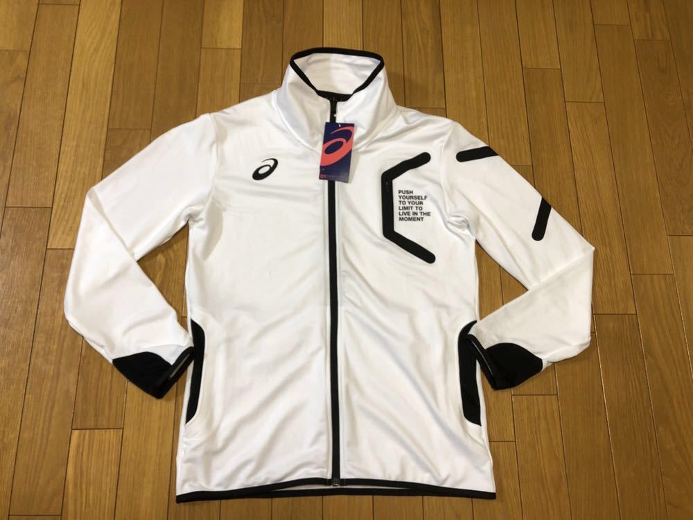 New Goods Asics Limo Training Jacket M Size White Asics Men S 303 Real Yahoo Auction Salling