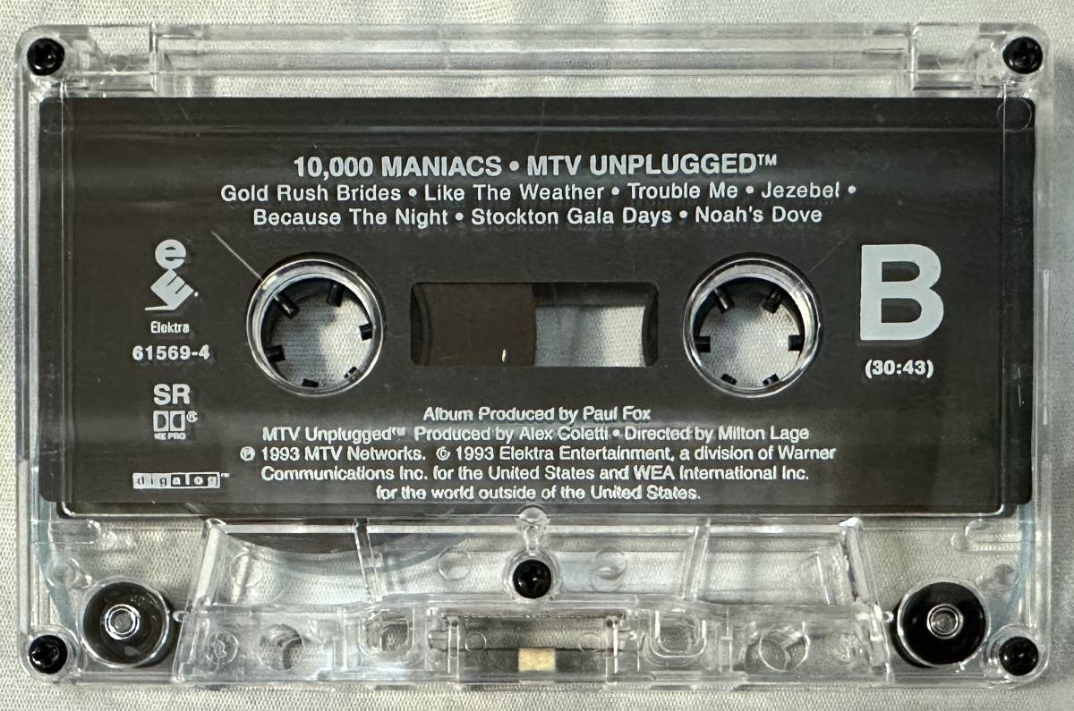 中古US版カセットテープ現状出品：10,000 MANIACS(10000 マニアックス ) / MTV UNPLUGGED(ライブアルバム) (US版)_画像5