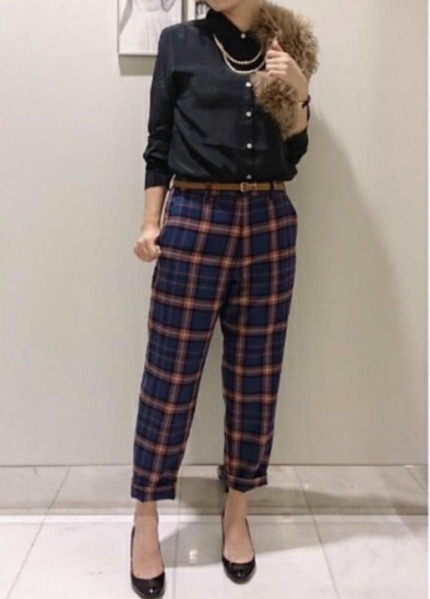 IENA☆チェックペグトップパンツ