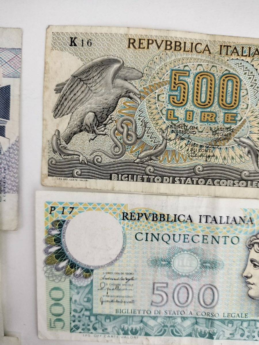 A 1498.イタリア10種 紙幣 旧紙幣 外国紙幣_画像3