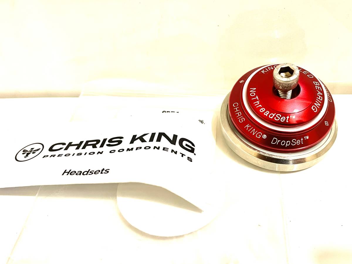 定価33,396円 CHRISKING DROPSET3 インテグラル テーパード クリスキング ドロップセット3 レッド ヘッドパーツ ヘッドセット CHRIS KING