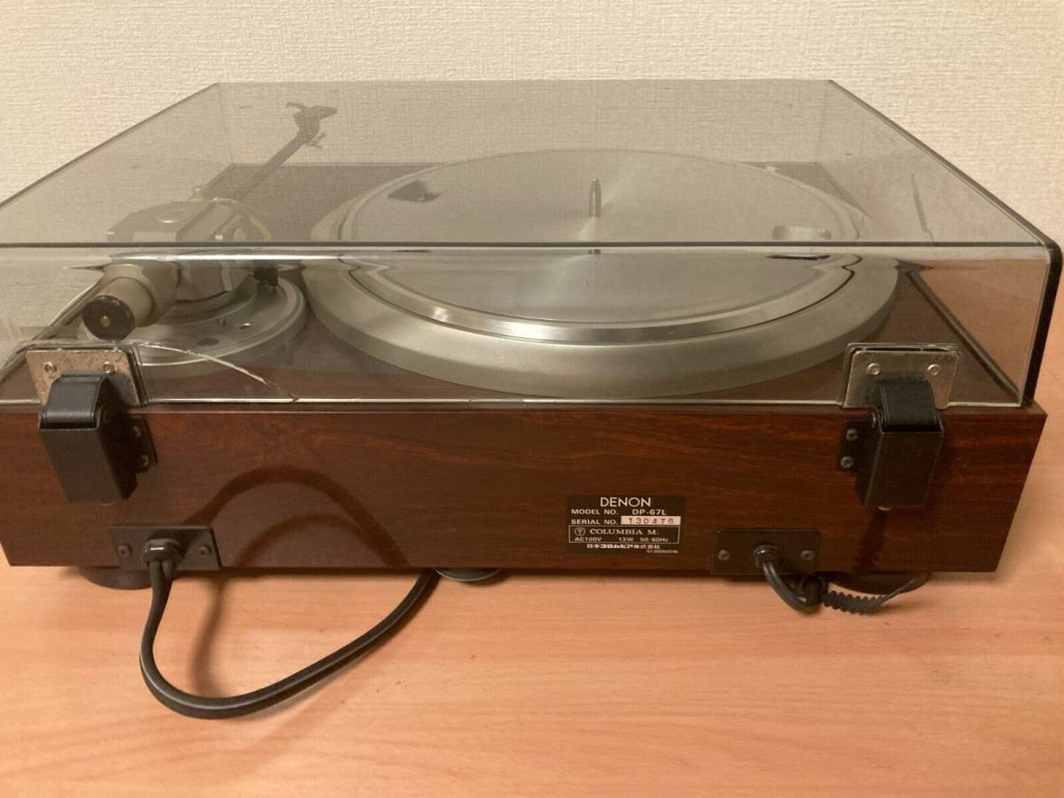 デノン DENON DP-67L (DP67L) レコードプレーヤー ターンテーブル 動作品・現状品_画像4