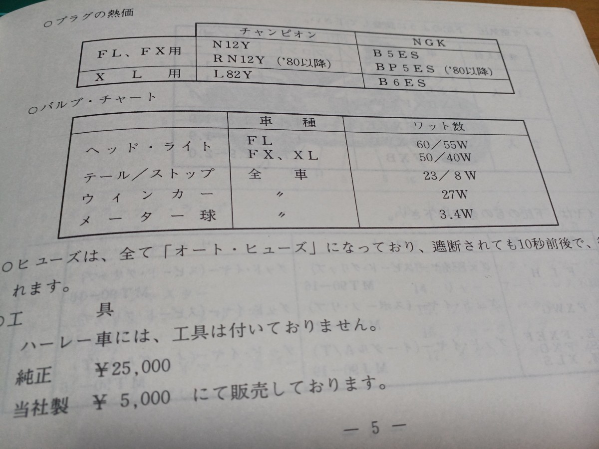 ■希少/当時物/即決送料無料■AMFハーレーダビッドソン 日本語オーナーズマニュアル FL FX XL/YAMAHA AUTO CENTER HARLEY-DAVIDSON Shovel_画像7