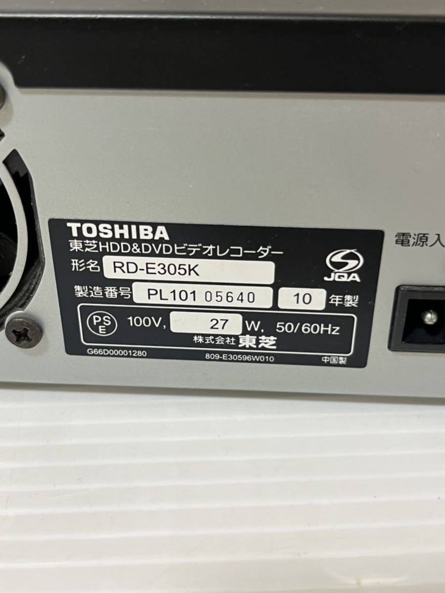 TOSHIBA HDD& video recorder RD-E305K 2010 year made electrification verification only junk Junk 