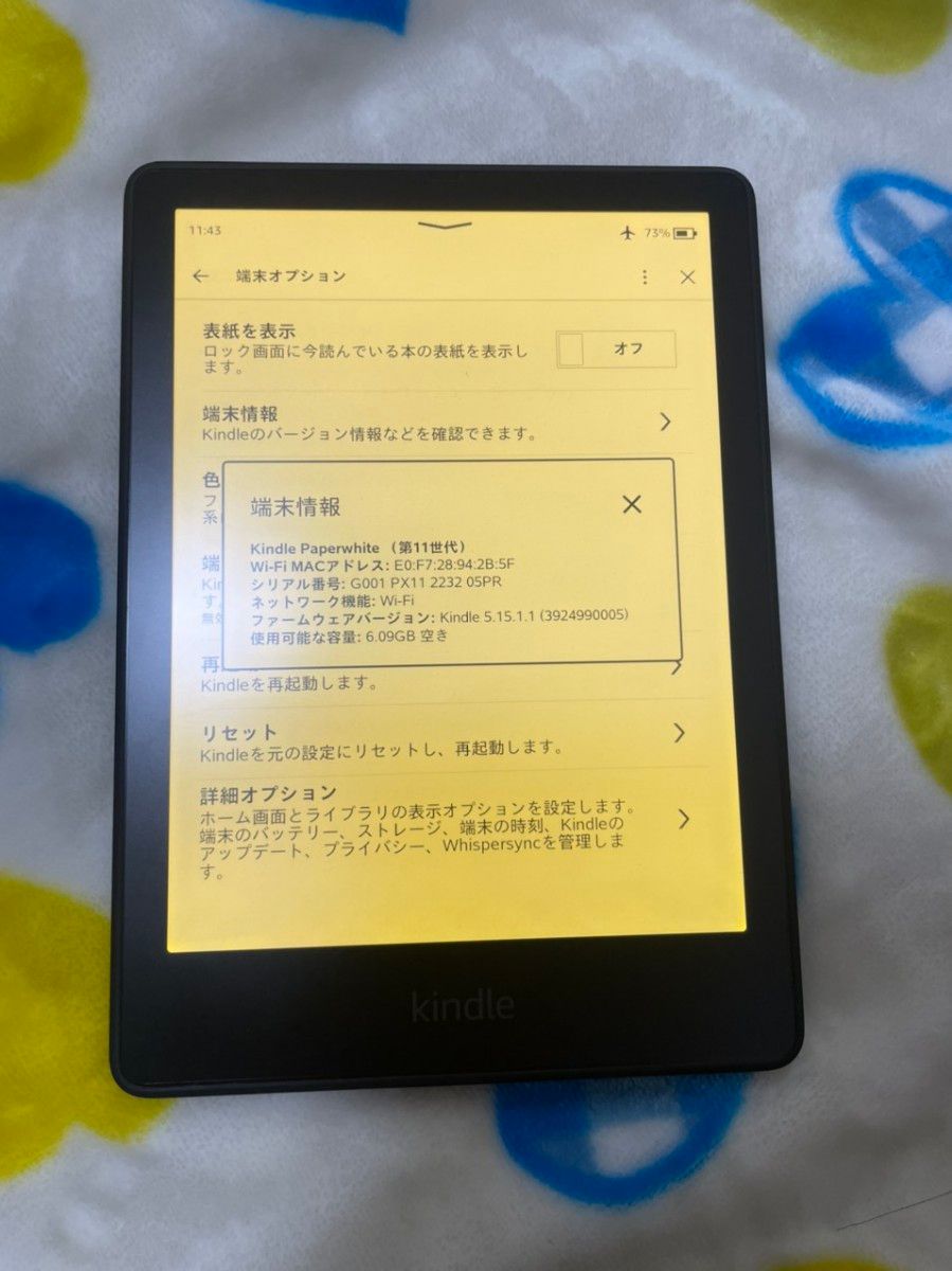 Kindle　Paperwhite　最新モデル　8GB　広告無し　保護フィルム付