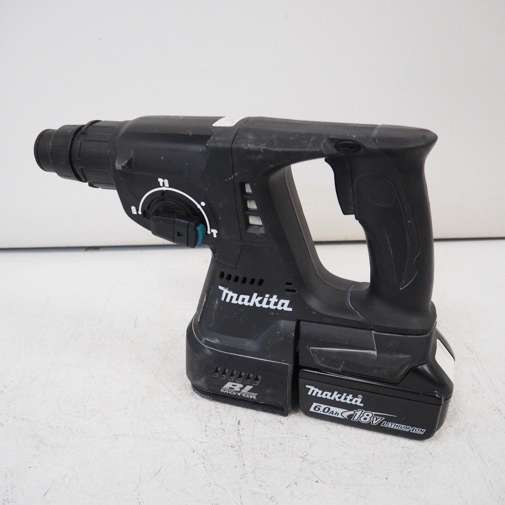 Th527001 マキタ 24mm充電式ハンマドリル HR244D バッテリーBL1860B・充電器DC18RF付き makita 中古_画像2