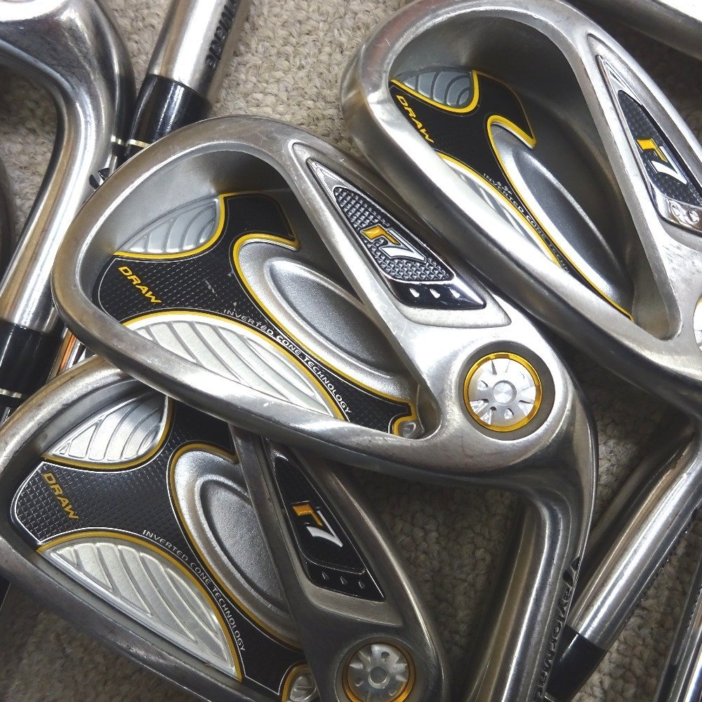 Ft597941 テーラーメイド ゴルフクラブアイアンセット 右打ち r7 DRAW I4～9/S/P 8本 T-STEP90 FLEX:S TaylorMade 中古_画像2