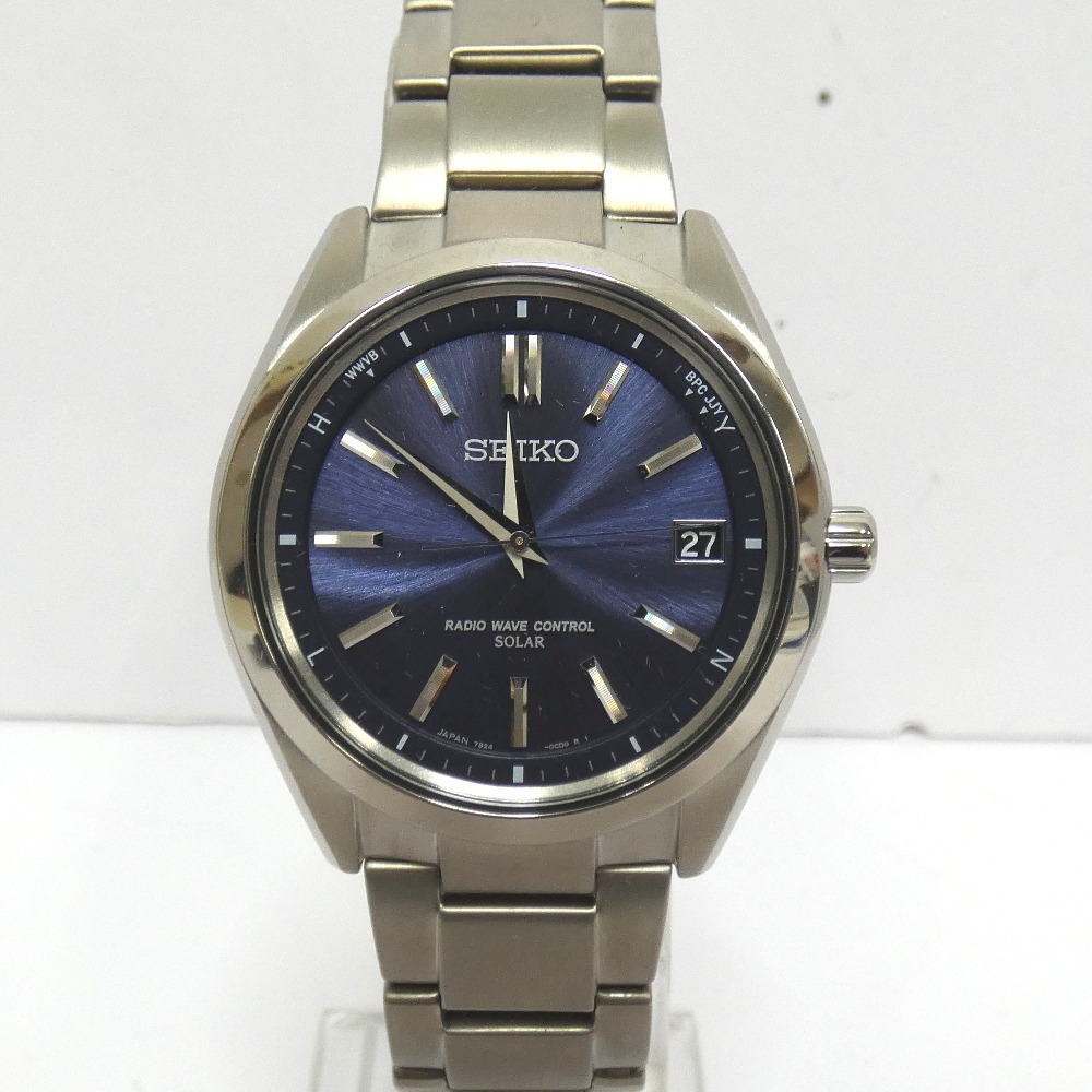 Dz786232 セイコー 腕時計 ブライツ BRIGHTZ SAGZ081 ネイビー文字盤 メンズ SEIKO 中古_画像1