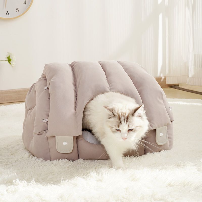 ペットベッド 猫 犬 ドーム型 キャットハウス ドッグハウス 柔らかい 暖かい 可愛い 犬 ベッド ペットハウス ペット用品 ペットソファ_画像1
