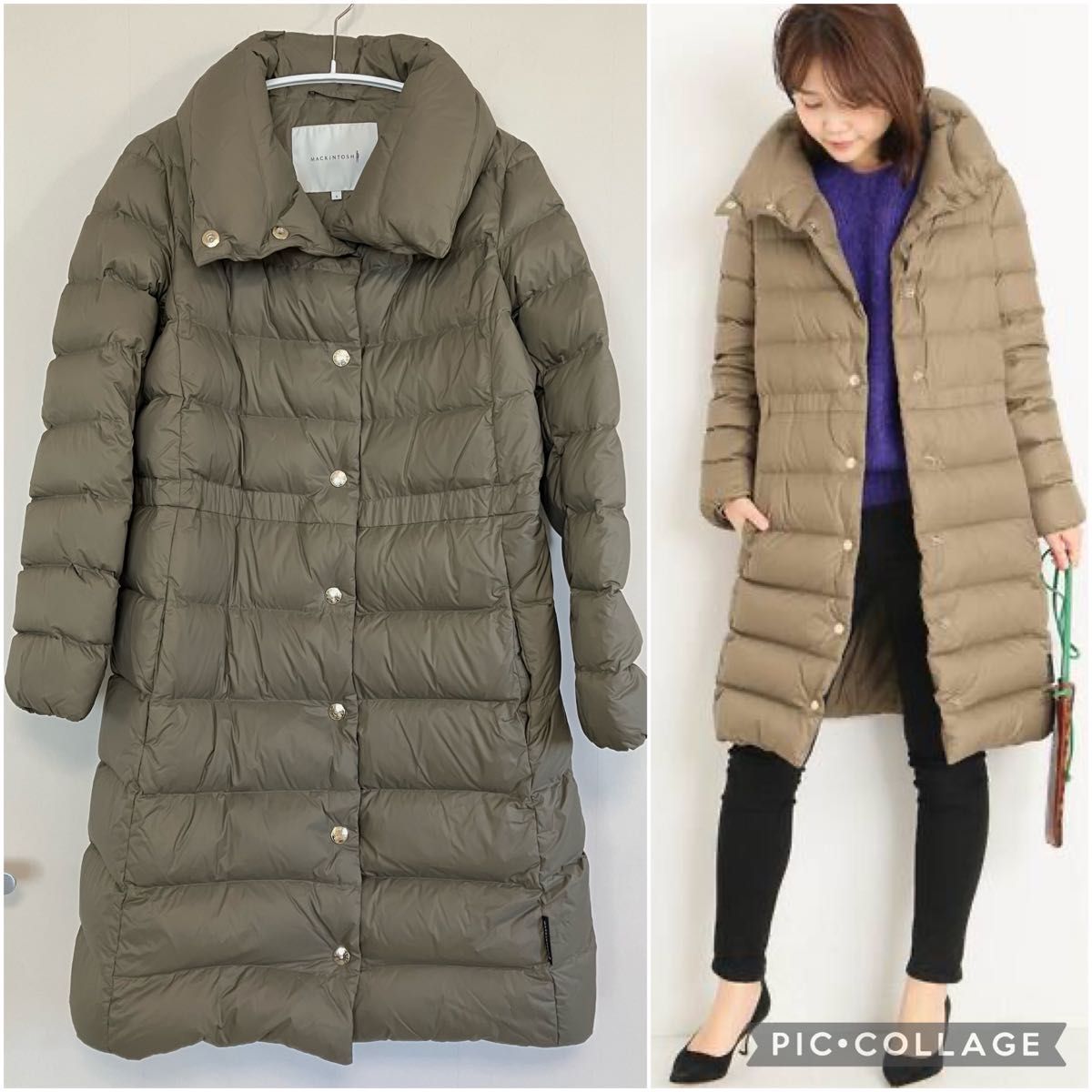 MACKINTOSH マッキントッシュ ダウンコート カーキベージュ系 ¥121.000