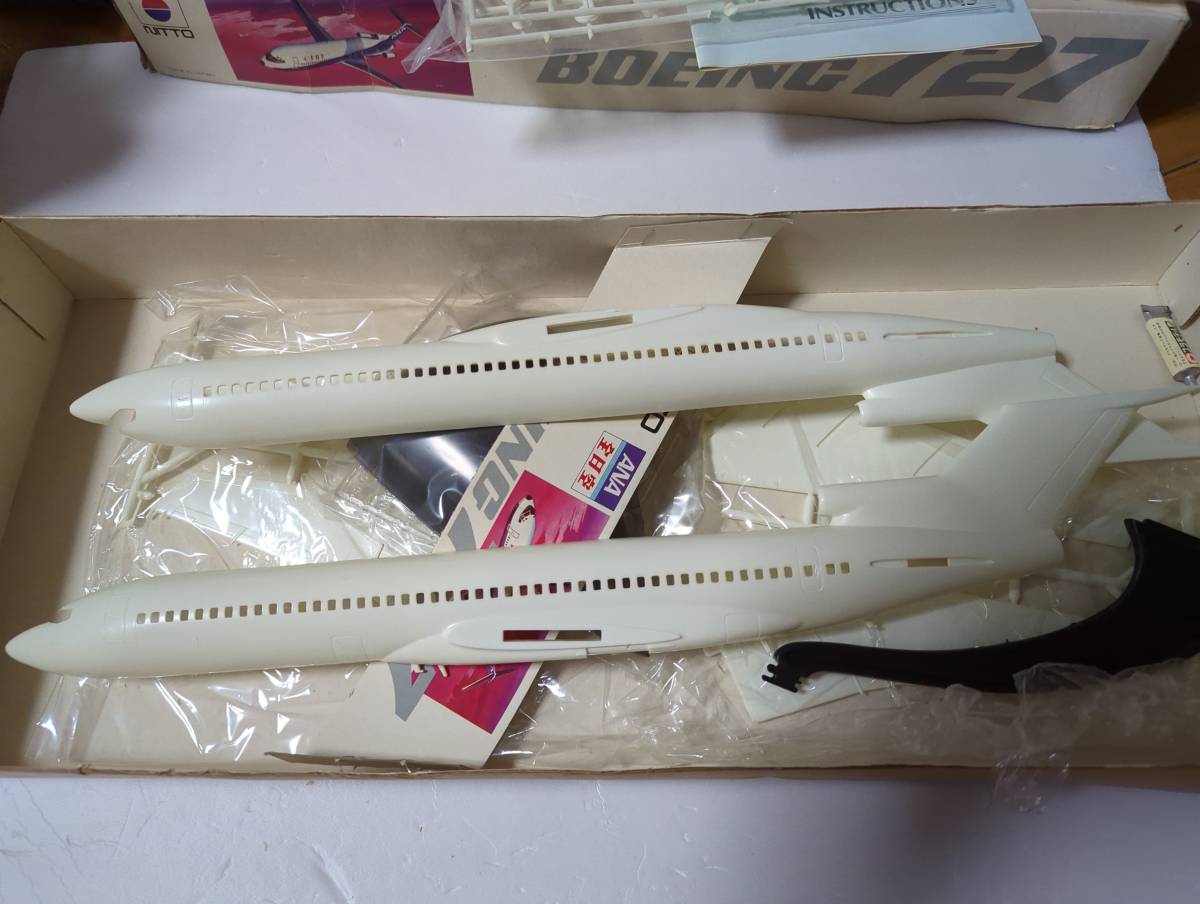 NITTO ボーイング727 BOEING727 ANA 全日空1/100 （未組立品）箱痛み大_画像4