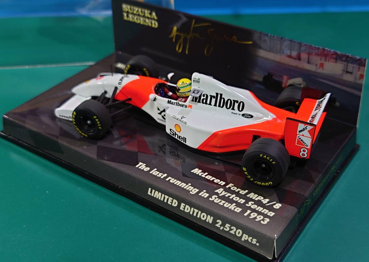 【ミニチャンプス】鈴鹿レジェンド限定 1/43 マクラーレン MP4/8 (セナ/Marlboro/日本GP仕様/1993年)セナコレ ★プロスト、シューマッハ_画像3