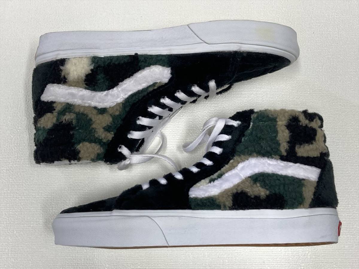 VANS 激レア!! SK-8 Hi 黒 迷彩 パイル カモフラ US9 (27cm) アメリカ企画限定!! バンズ ハイトップ_画像6