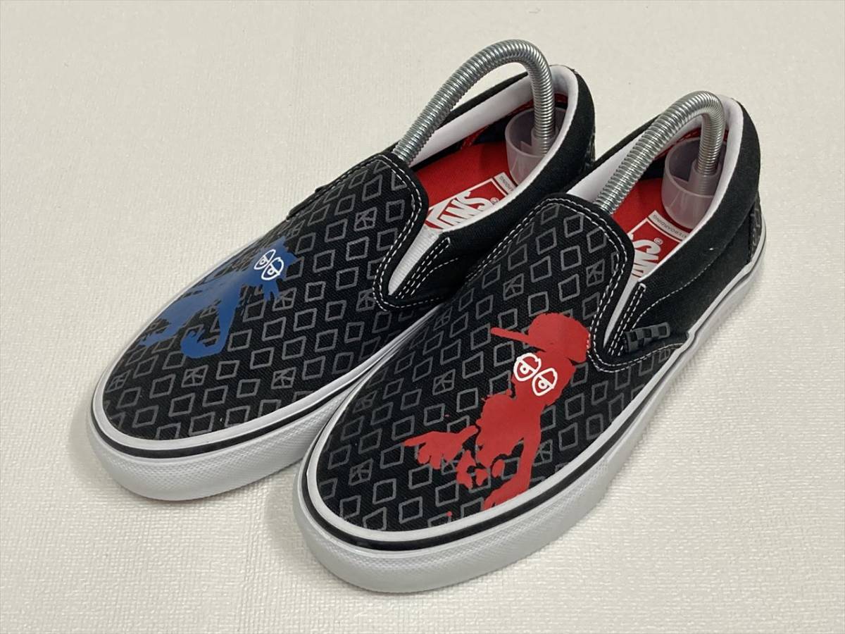 激レアモデル!! VANS スリッポン SKATE BOARDING RAY BARBEE 黒 キャンバス US7 (25cm) SLIPON アメリカ企画限定!! バンズ_画像1