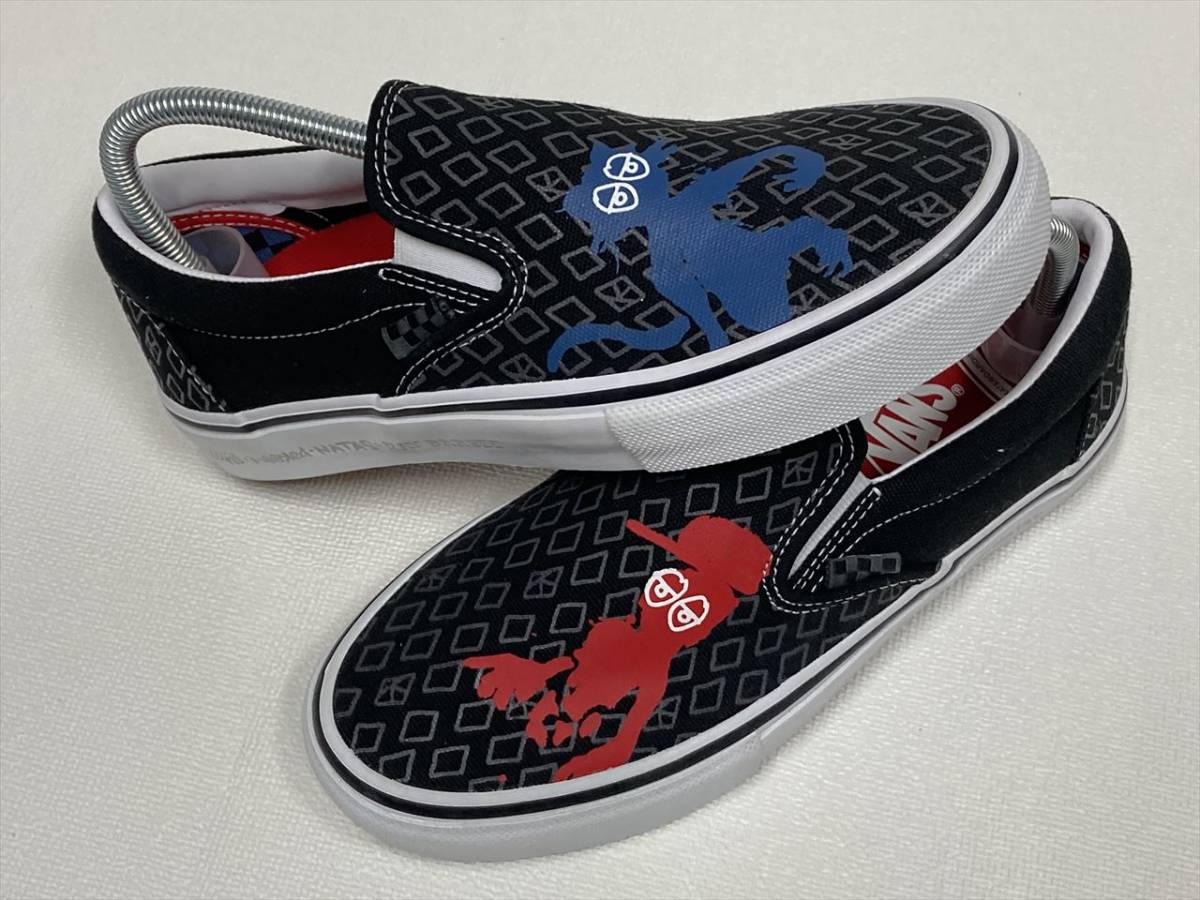 激レアモデル!! VANS スリッポン SKATE BOARDING RAY BARBEE 黒 キャンバス US7 (25cm) SLIPON アメリカ企画限定!! バンズ_画像2