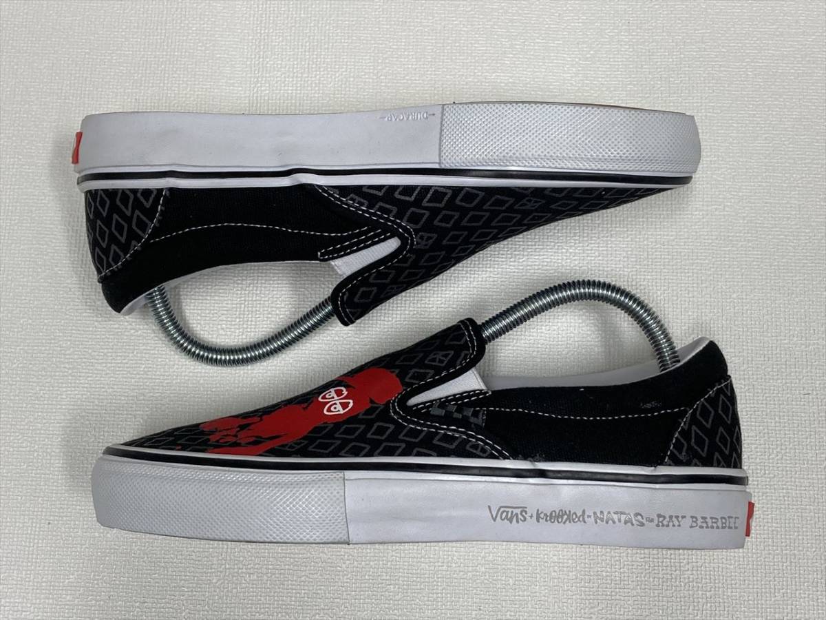 激レアモデル!! VANS スリッポン SKATE BOARDING RAY BARBEE 黒 キャンバス US7 (25cm) SLIPON アメリカ企画限定!! バンズ_画像6