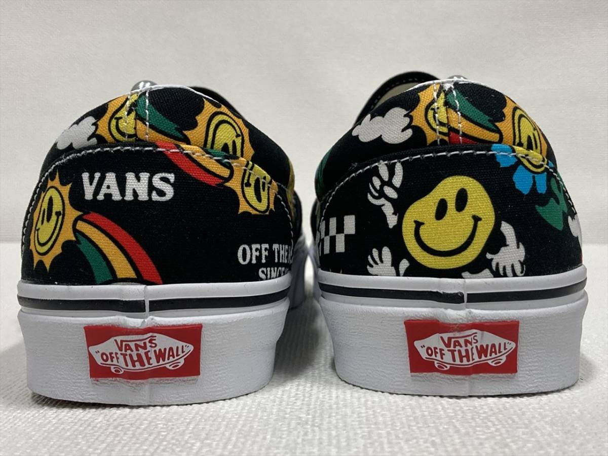 激レアモデル!! VANS スリッポン 黒 キャンバス スマイル 太陽 虹 総柄 US11.5 (29.5cm) SLIPON アメリカ企画限定!! バンズ_画像5