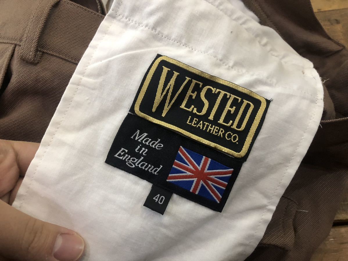 海外限定 受注生産 インディ・ジョーンズ着用デザイン トラウザーパンツ WESTED LEATHER CO. size 40 イングランド製_画像5