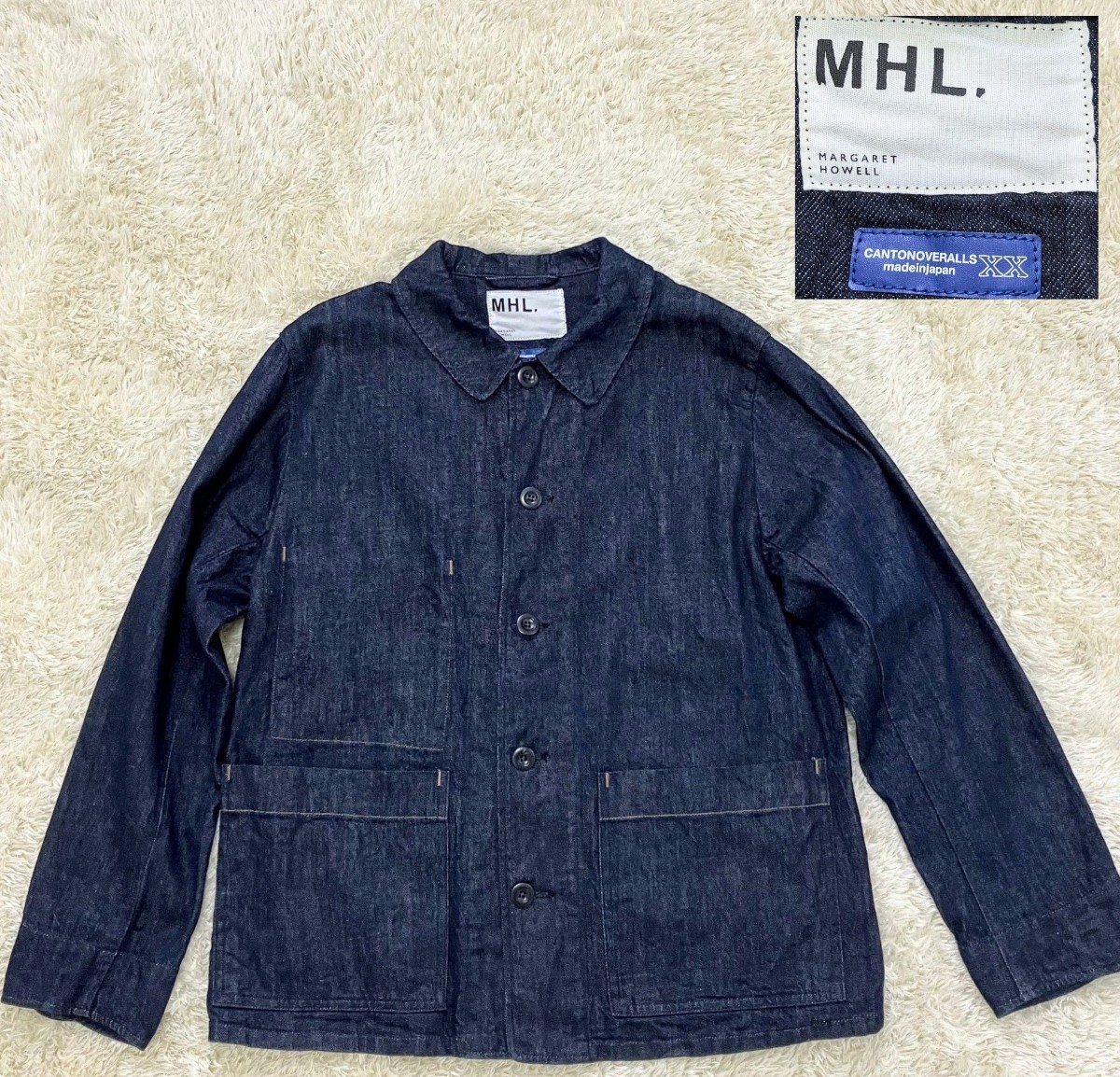 【CANTONコラボ★】サイズ38 美品 MHL. デニムジャケット/カバーオール◆マーガレットハウエル (1)_画像1