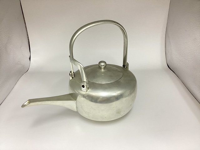 ★1円スタート!!　錫半 本錫 銚子 酒器 茶道具 急須 年代物 重量約561g ※写真参照 　管理N24703_画像2