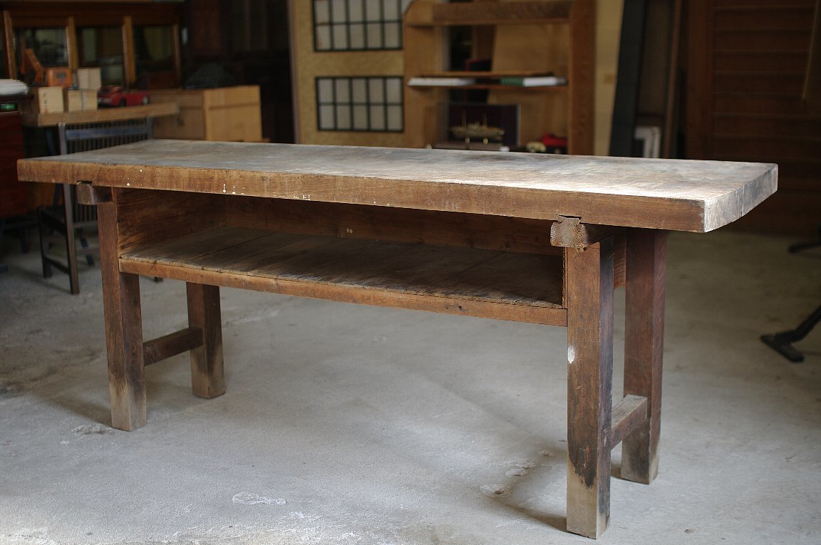  old tree. working bench / work table V Cafe dining exhibition furniture industry series in dust real 