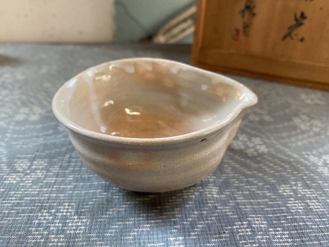 美品！萩焼　煎茶器　兼田三左衛門　天龍山　桐共箱　宝瓶/湯冷/煎茶碗6客▼煎茶道具_画像4