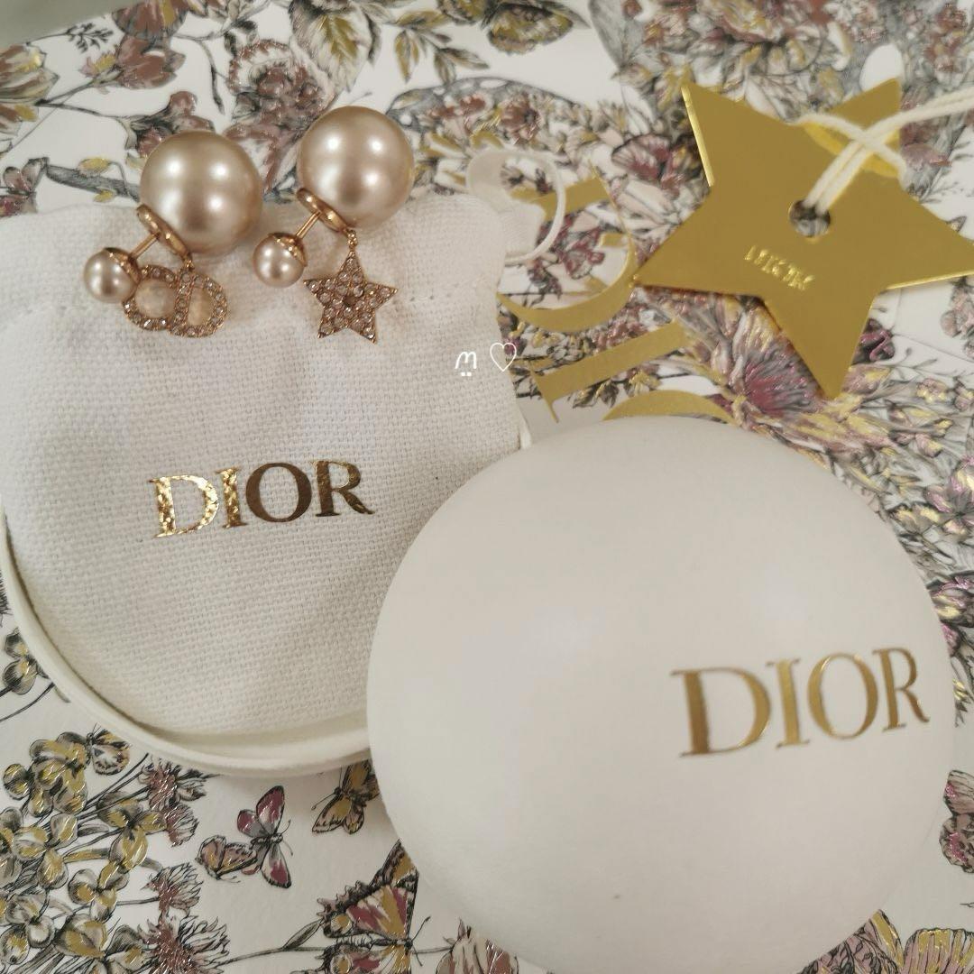 送料無料　新品同様品　Dior　ディオール　トライバルピアス　ピンクパール　スター　現行販売品