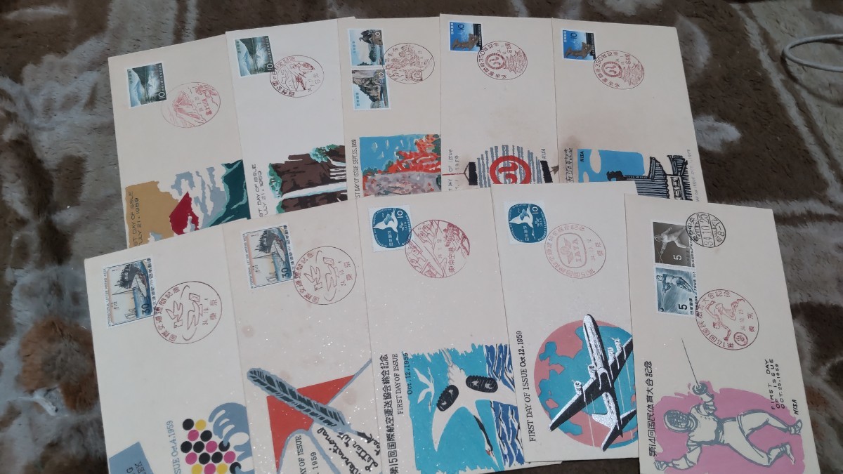 初日カバー FDC 切手趣味週間 年賀 オリンピック など 昭和３０年代 発行 100枚@42_画像7
