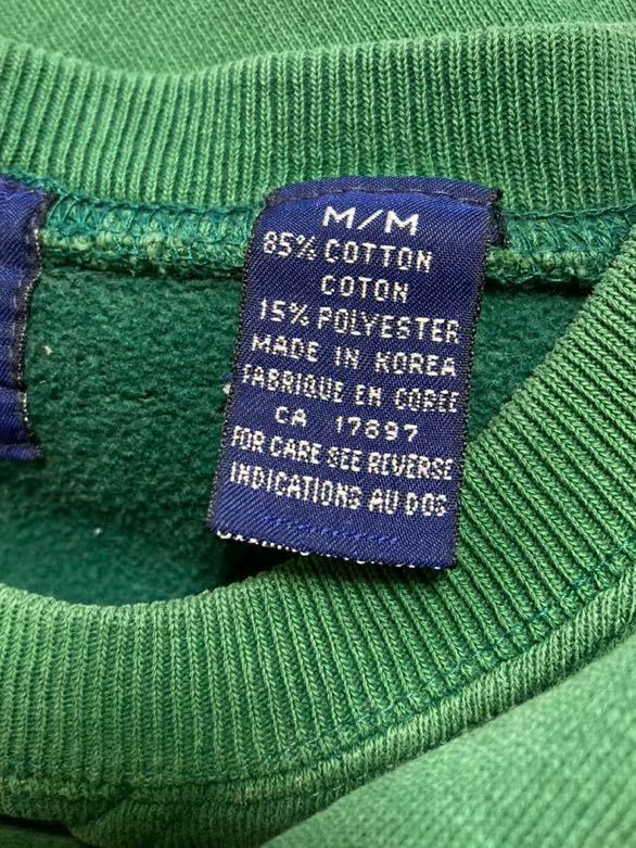 80\'s90\'s USA Vintage OLD GAP Old Gap тренировочный футболка одноцветный передний V тренировочный зеленый M