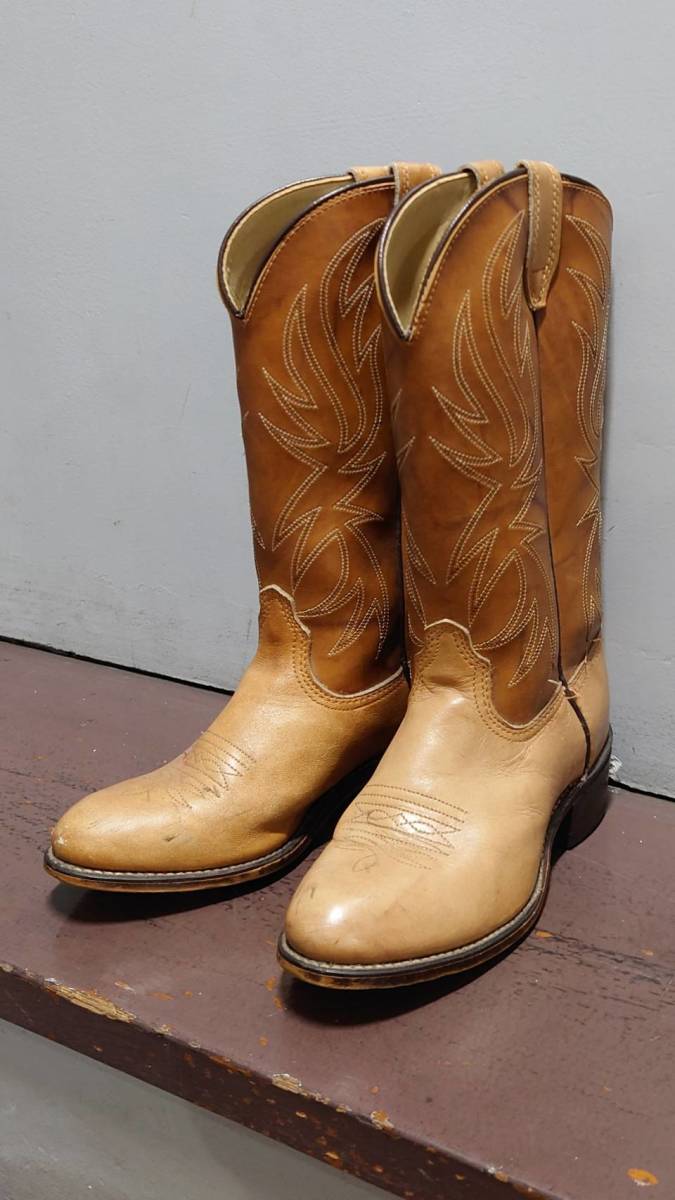 Vintage ACME USA製 レザー ウエスタン ブーツ サイズ5 1/2D 約22.5cm カウボーイブーツ 靴