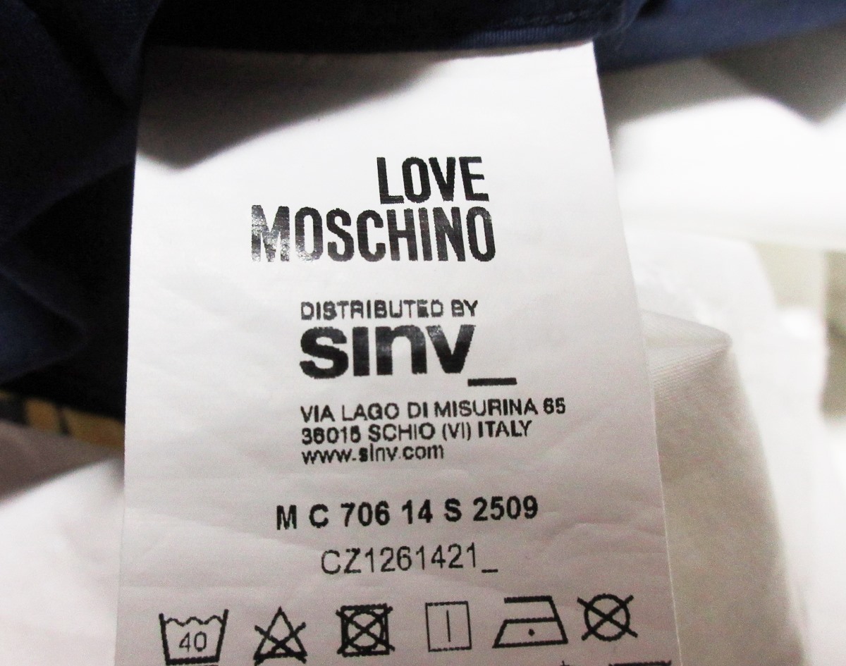 モスキーノ Love Moschino ツートンカラー バイカラー シャツ 長袖 Patterned Shirt In_画像7