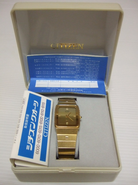 シチズン　CITIZEN　3450-340108　TA　メタル　ゴールドカラー　腕時計
