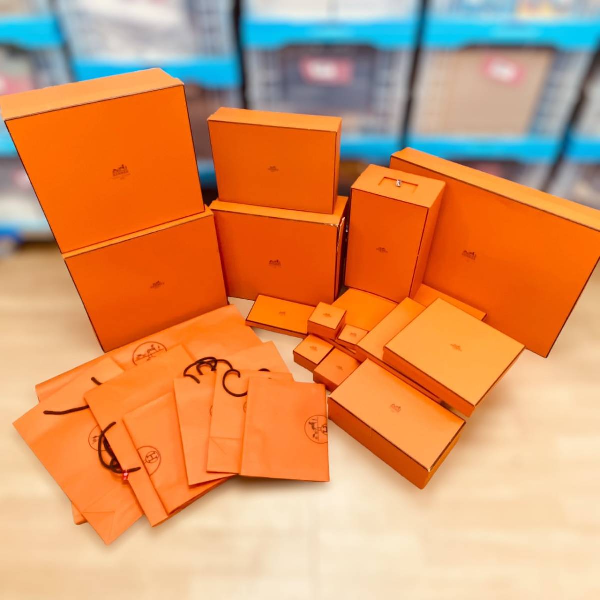 HERMES エルメス 空箱 紙袋 まとめ バーキン ケリー ポリード BOX ボックス ブランド ハイブランド 保存袋 ショップ袋_画像1