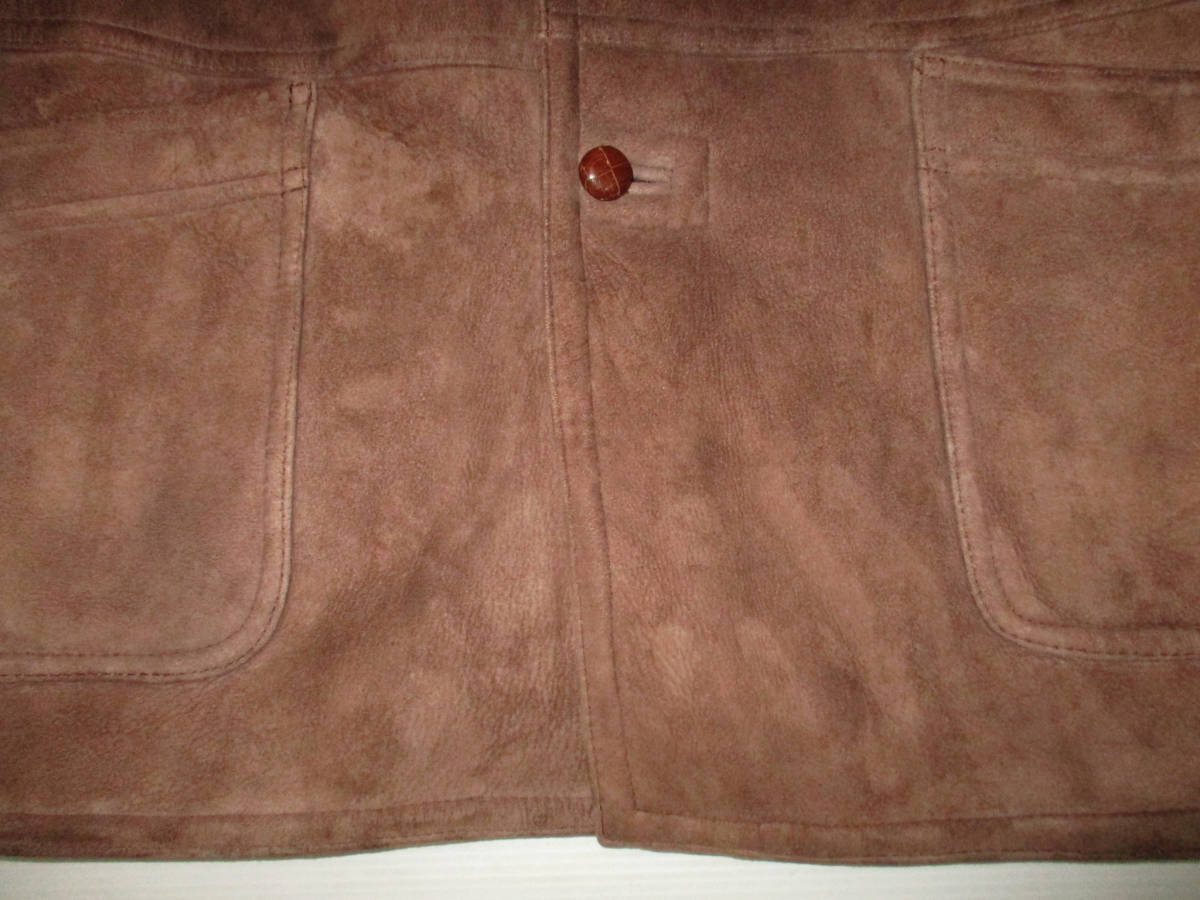  Турция производства * настоящий мутоновое пальто автомобиль - кольцо кожа ягненка Brown размер L (3Fo - большой 