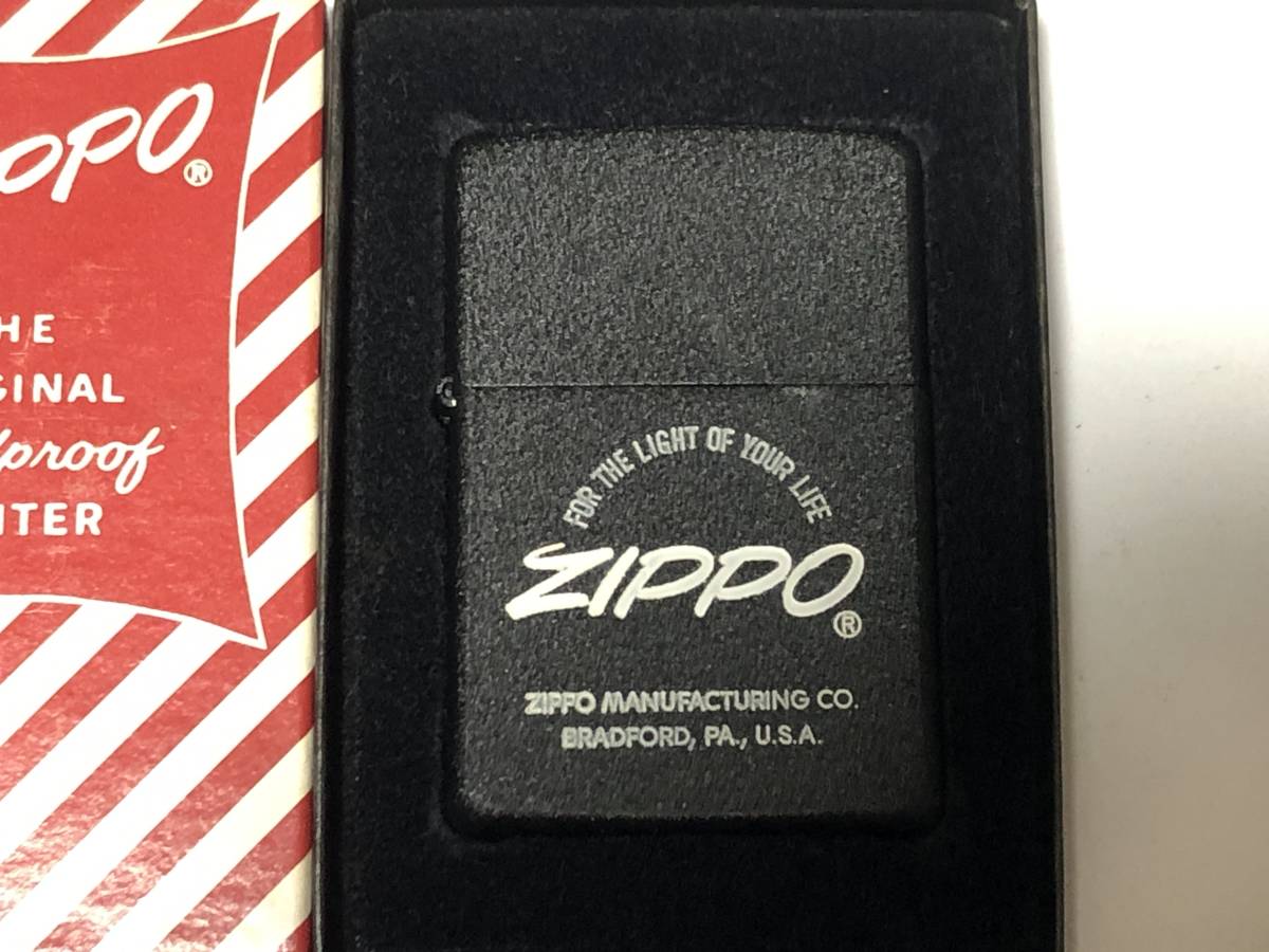 未使用 ZIPPO ジッポー ロゴマーク 1989年製 ブラック　ホワイトロゴ 希少 アメリカ 喫煙具 MADE IN USA_画像2