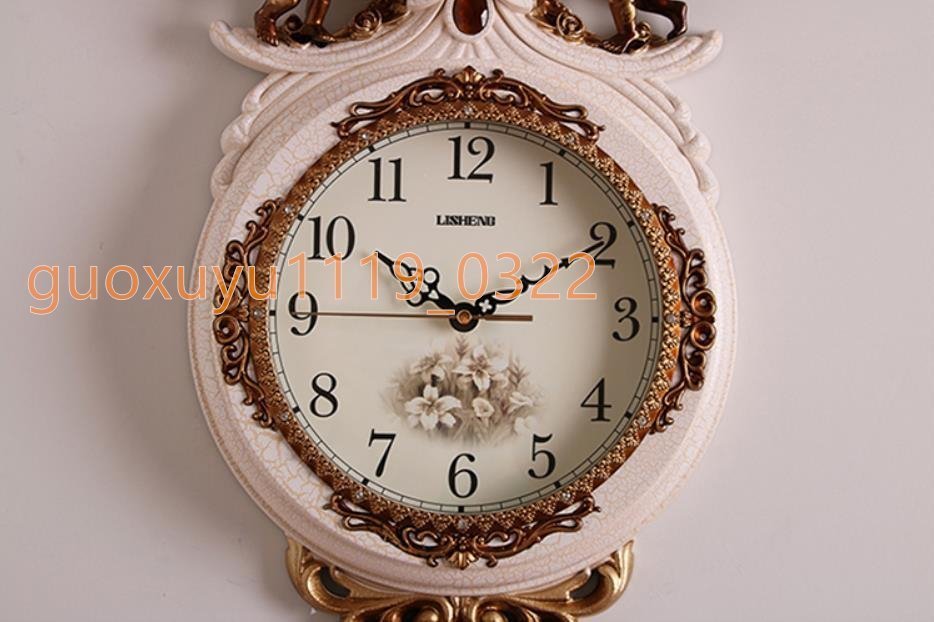 人気美品 ヨーロッパ　復古　柱時計　応接間　豪華　時計　家庭用　静音時計　おしゃれ　創意　復古　壁掛け時計_画像5