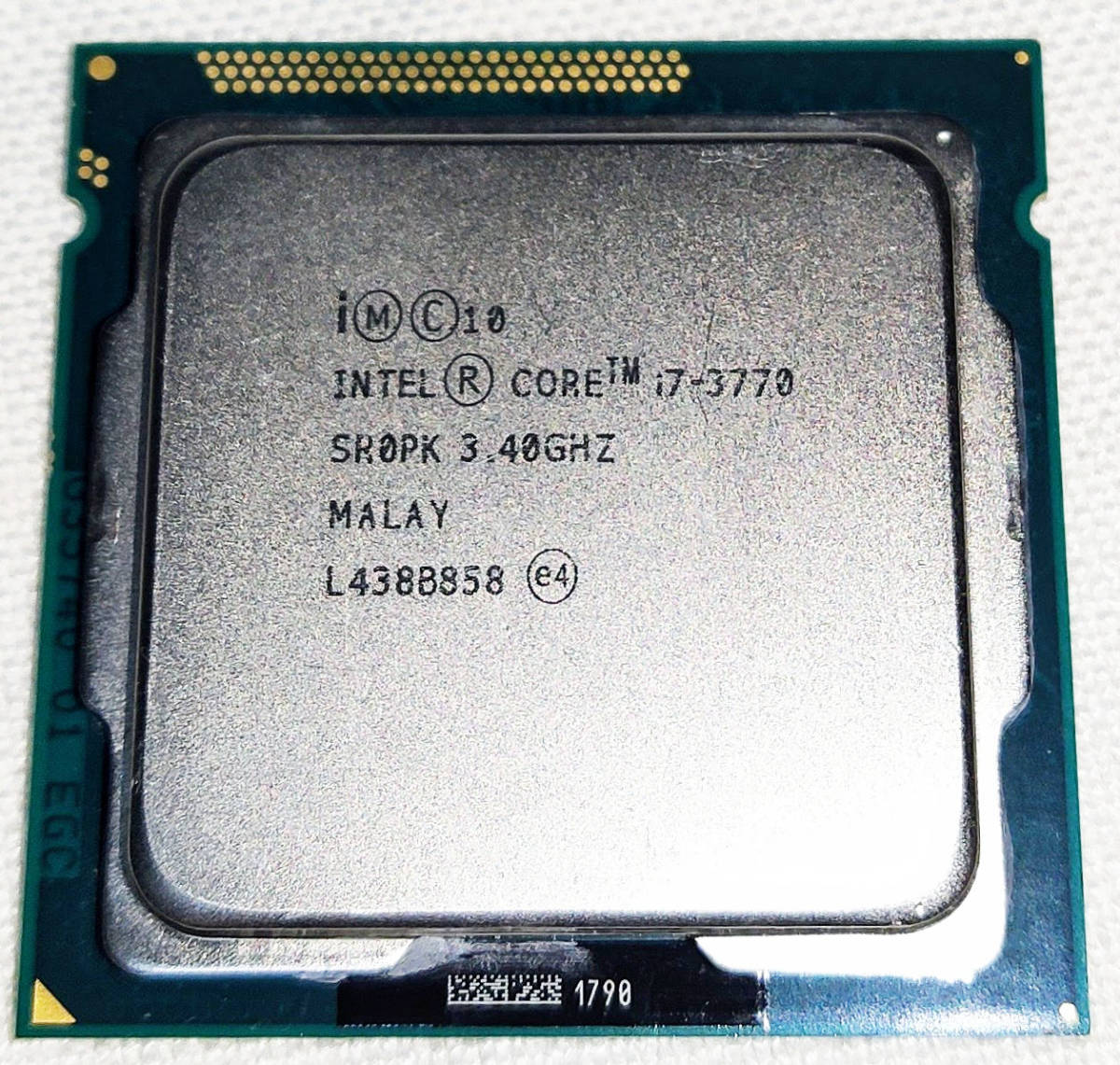 送料無料 Intel Core i7-3770 (3.4GHz/TB:3.9GHz/SR0PK bulk LGA1155/4C/8T/L3 8M/HD4000/TDP77W 起動確認済_画像1