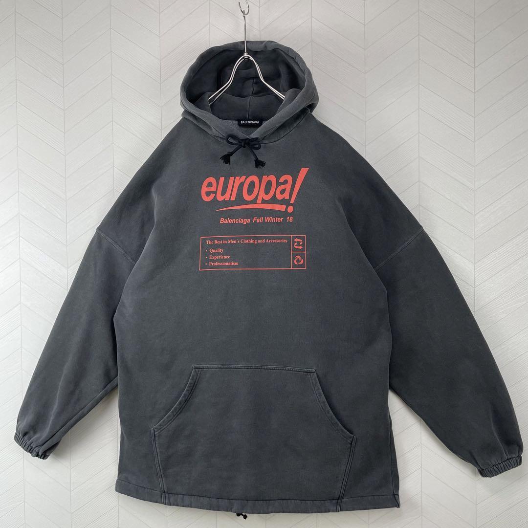美品 木村拓哉着用 BALENCIAGA パーカー フェード加工 europa 美品 木村拓哉着用 BALENCIAGA パーカー フェード加工 europa