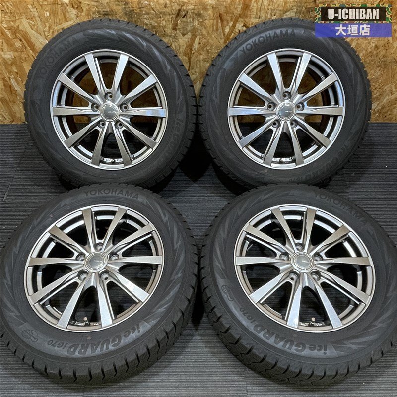 バリ溝 2021年 215/60R16 ヨコハマ IG70 スタッドレスセット 16インチ 6.5J+53 ホイール 5H114.3 オデッセイ ヴェゼル CX-3 エスティマ 002_画像1