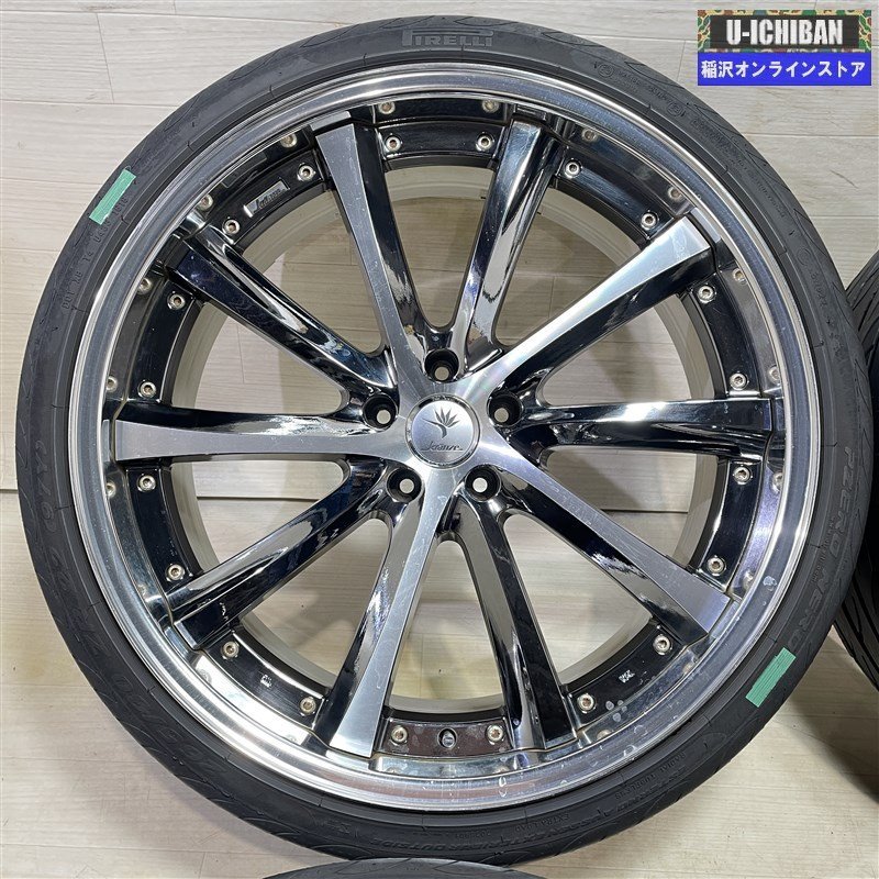 30 ハリアー チューナーサイズ等 クレンツェ ヴィシュヌ 9.5-22+30/+17 5H114.3 ピレリ P-ZERO NERO GT 265/30R22 22インチ 4本セット 009k_画像2