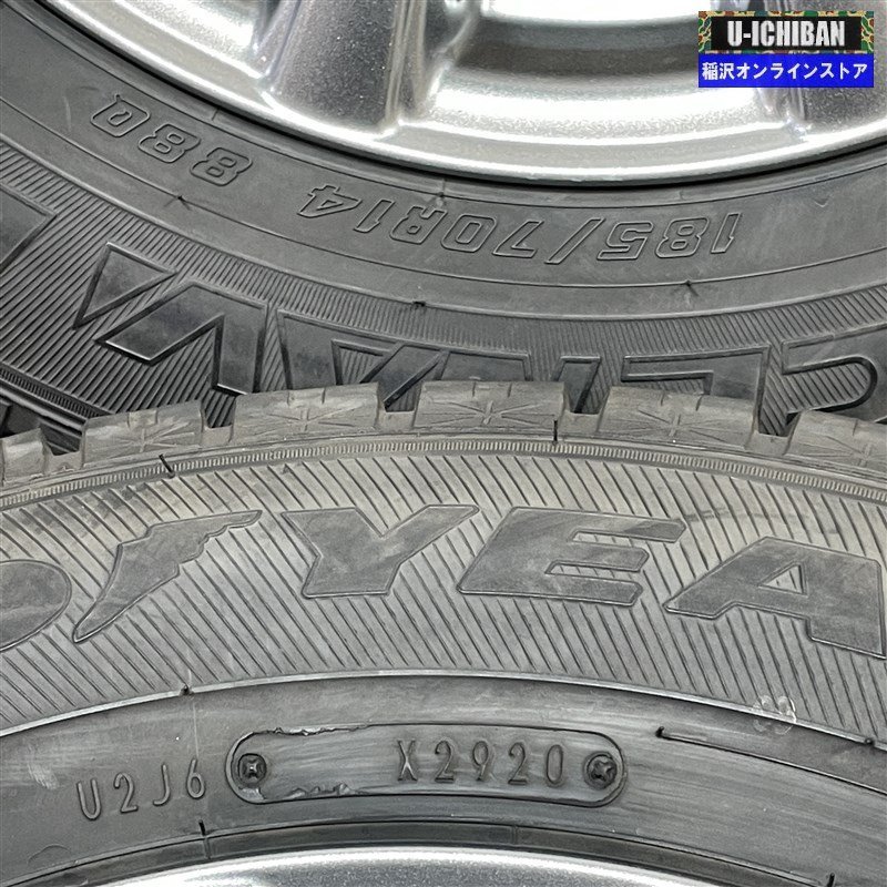 E12ノート 等 エクスター 5.5-14+38 4H100 2020年製 グッドイヤー アイスナビ6 185/70R14 14インチ スタッドレス 4本セット 009の画像6