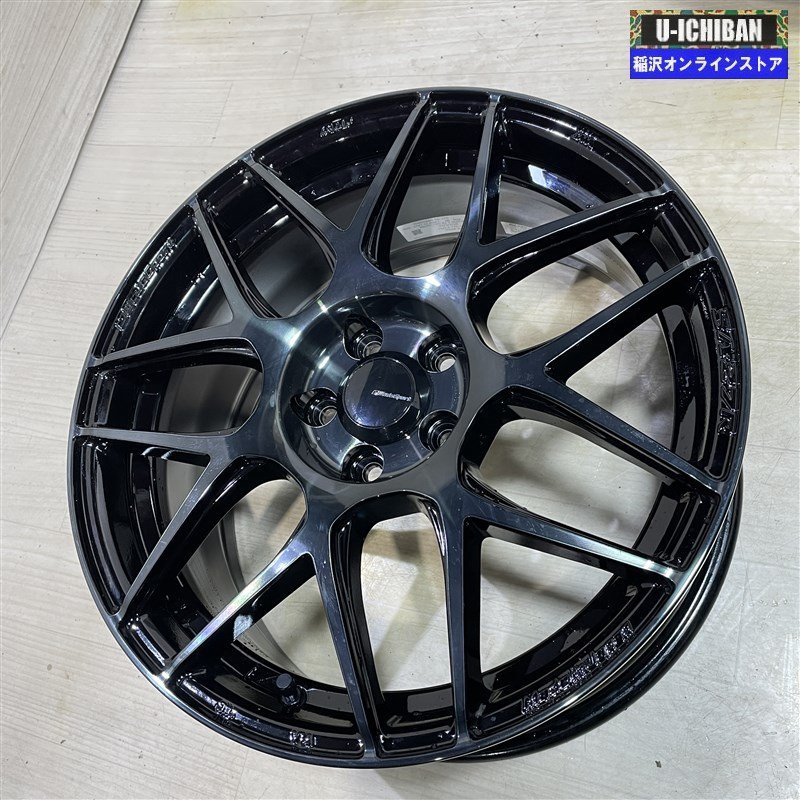 美品 ウェッズスポーツ SA-27R 7.5-17+48 5H100 17インチ ホイール 4本セット GR86 BRZ 86 カローラスポーツ プリウス(30系/50系) 等 009_画像4