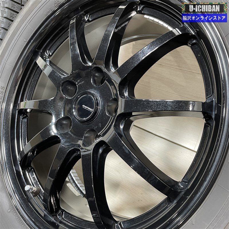 30アルファード 等 Gスピード 7-17+38 5H114.3 ヨコハマ アイスガードIG50プラス 225/60R17 17インチ スタッドレス 4本セット 009kの画像4