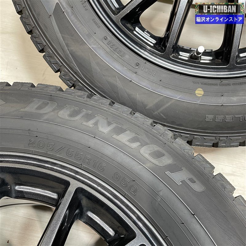 ヤリスクロス 等 Mistire 6.5-16+38 5H114.3 2020年製 ダンロップ WM02 205/65R16 16インチ スタッドレス 4本セット 009kの画像7