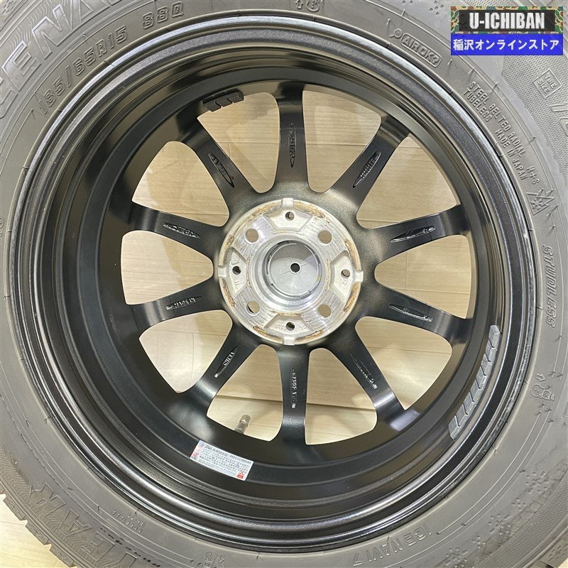 フリード 4穴車 E13 ノート 等 シュナイダー 5.5-15+50 4H100 グッドイヤー アイスナビ7 185/65R15 15インチ スタッドレス 4本セット 009k_画像5