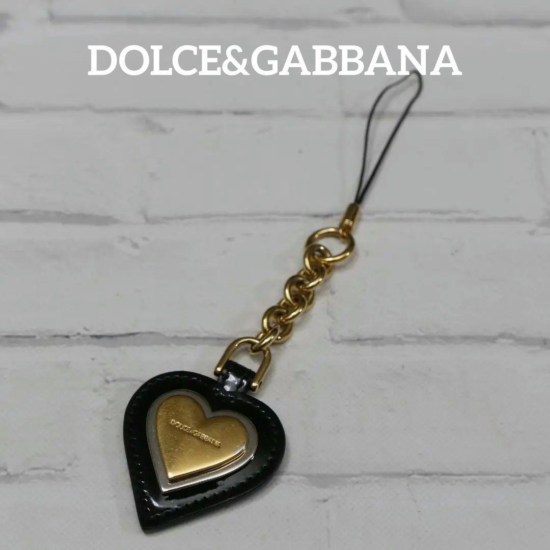 [Анонимная доставка] Dolce -end Gabbana Keychain Gold Logo Heart Black