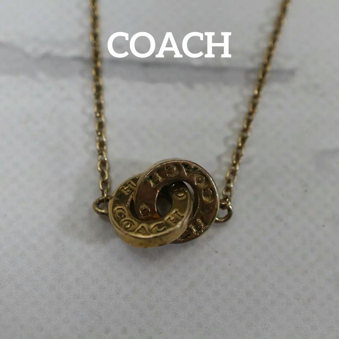 【匿名配送】COACH コーチ ネックレス ゴールド ロゴ 3の画像1