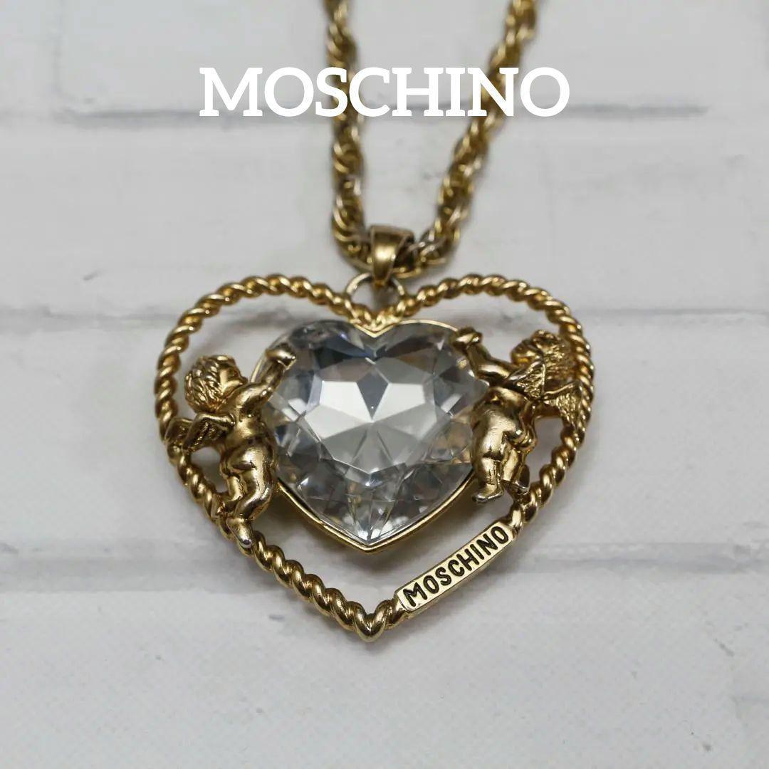 【匿名配送】MOSCHINO モスキーノ ネックレス ゴールド ハート 大_画像1